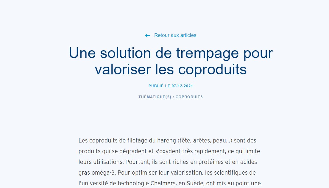 poleaquimer's tweet image. [Veille][Adhérents🔎]
L'article "Une solution de trempage pour valoriser les coproduits" est à retrouver sur le centre de veille ! #veille #innovation #coproduits
poleaquimer.com/articles/une-s…