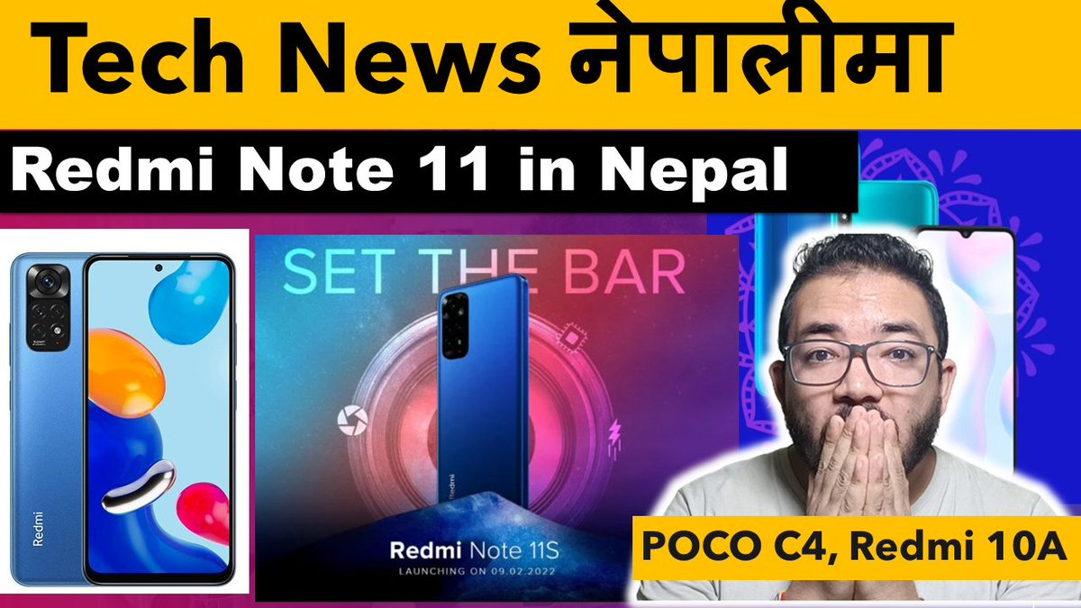 TechNepz's tweet photo. Redmi Note 11 Launch in Nepal | Poco C4 |  Realme 9 Pro Plus | 22GB Ram ... https://t.co/ZiYXC0oMOA via @YouTube https://t.co/dpYT3ZsiA8