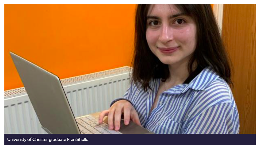 GFNChester's tweet photo. Wow! How many accolades? FRANCESKA SCHOLLO has done SO MUCH for our #MakeChester community during the pandemic. Volunteer call handler, self-taught code &amp; created a popular lockdown game on Insta! A true Local Hero! ❤️👏 https://t.co/1rVbQynvVl @FranShollo [Pic: @standardchester] https://t.co/X9P4r7qnar