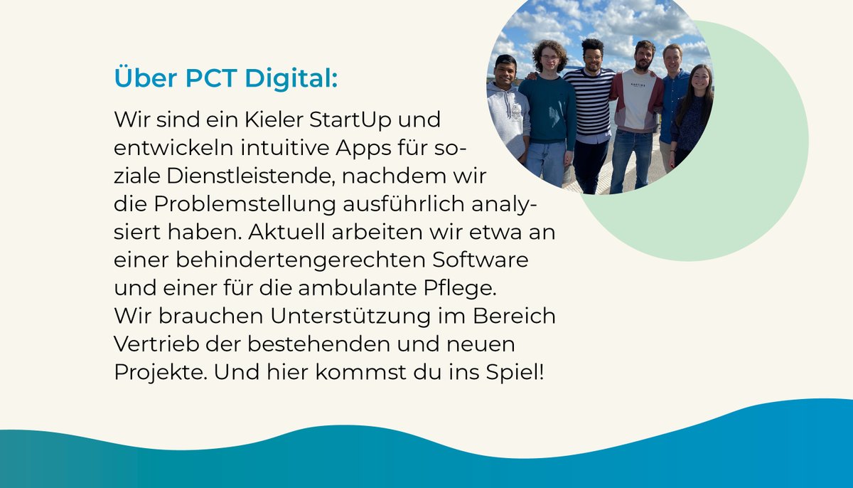PcTdigital's tweet photo. Lust auf ein 3 bis 6-monatiges Vertriebs-Praktikum in einem der coolsten Start-Ups aus Kiel? 🤩
Dann freuen wir uns hier von dir zu hören: moin@pct-digital.de. Lebenslauf &amp;  kurzer Motivationstext sind für uns ausreichend.

#praktikum #vertrieb #digitalisierung #software https://t.co/W5xWG5lUWS