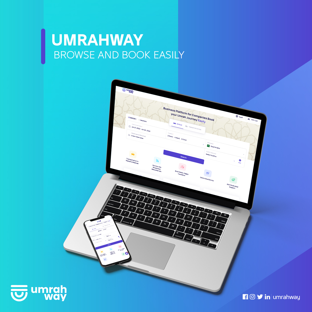 umrahway's tweet photo. You can browse #UmrahWay platform services, and book easily for your clients through the following link:

https://t.co/Kn06rJ2Lut https://t.co/ZJJ1cSRRrt
