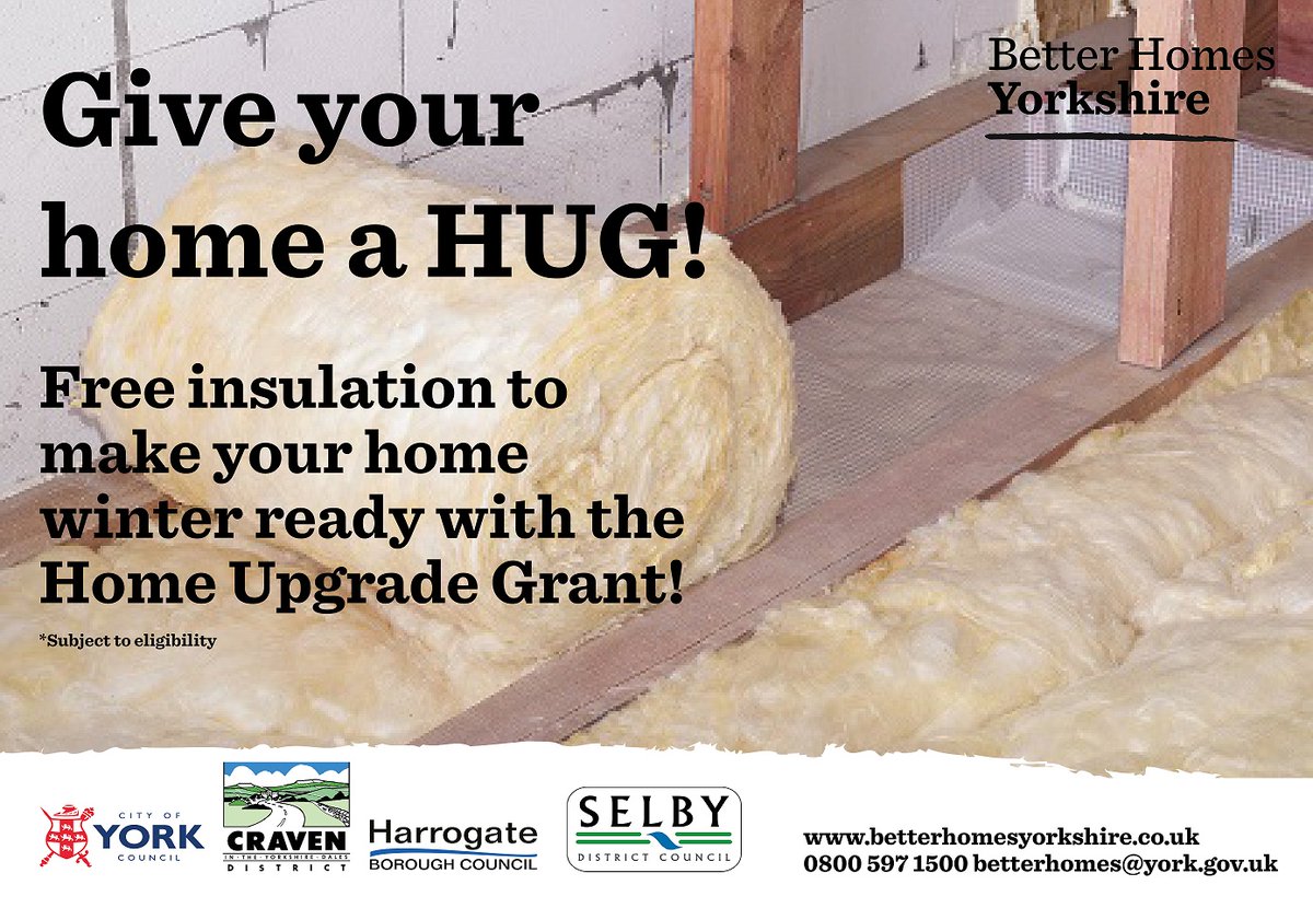 You could be eligible for FREE attic room insulation. Better Homes Yorkshire has teamed up with <a href="/selbydc/">Selby DC</a> &amp; <a href="/EclipseEnergyUK/">Eclipse Energy</a> to make your attic room warmer and help reduce your fuel bills. selby.gov.uk/energy-efficie…. #HUGyourhome #EnergyEfficiency #savefuel