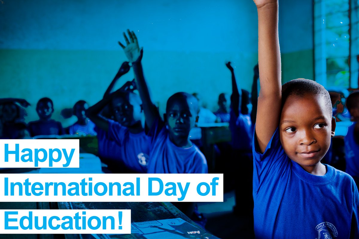 UNICEFTanzania's tweet photo. One child 👧🏾
One teacher 👨🏾‍🏫
One book 📚 
One pen ✍️ 
Can change the world 🌍 
Today we celebrate International #EducationDay. Education is key to a sustainable future! Lets continue to work together to transform education systems in Tanzania 🇹🇿 💙
@DBaheta https://t.co/6PCHvuw1r7