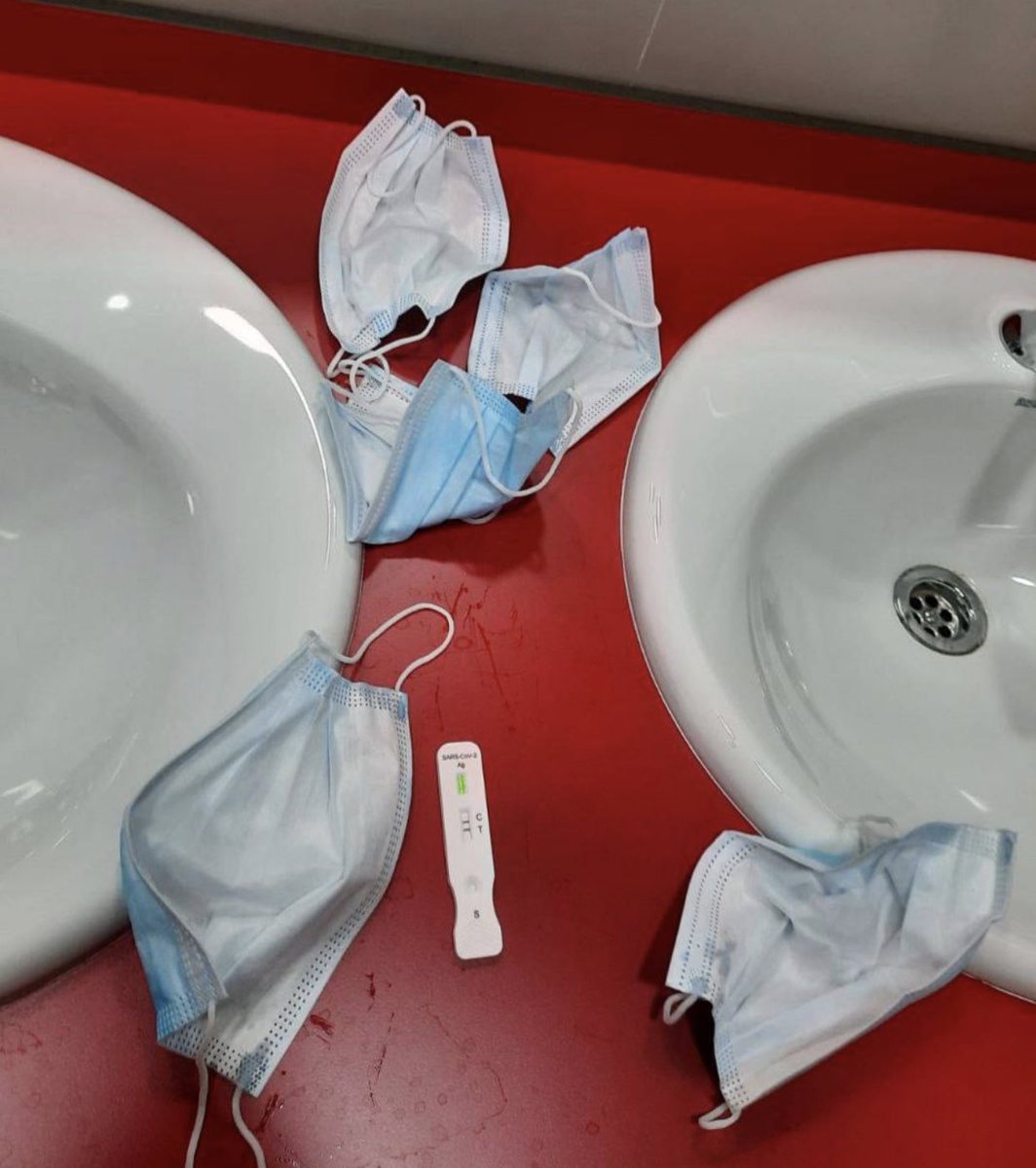AfectadosUned's tweet photo. @rmairal un alumno tuyo, en mitad de un examen se empezó a sentir peor esta mañana, al acabar ha ido al baño de la @UNEDMadrid y se ha hecho el test. Resultado positivo. Responsables: @subirats9 @UNED @rmairal. Ya te llegará la info del centro que es. https://t.co/CmrKWtUmDL