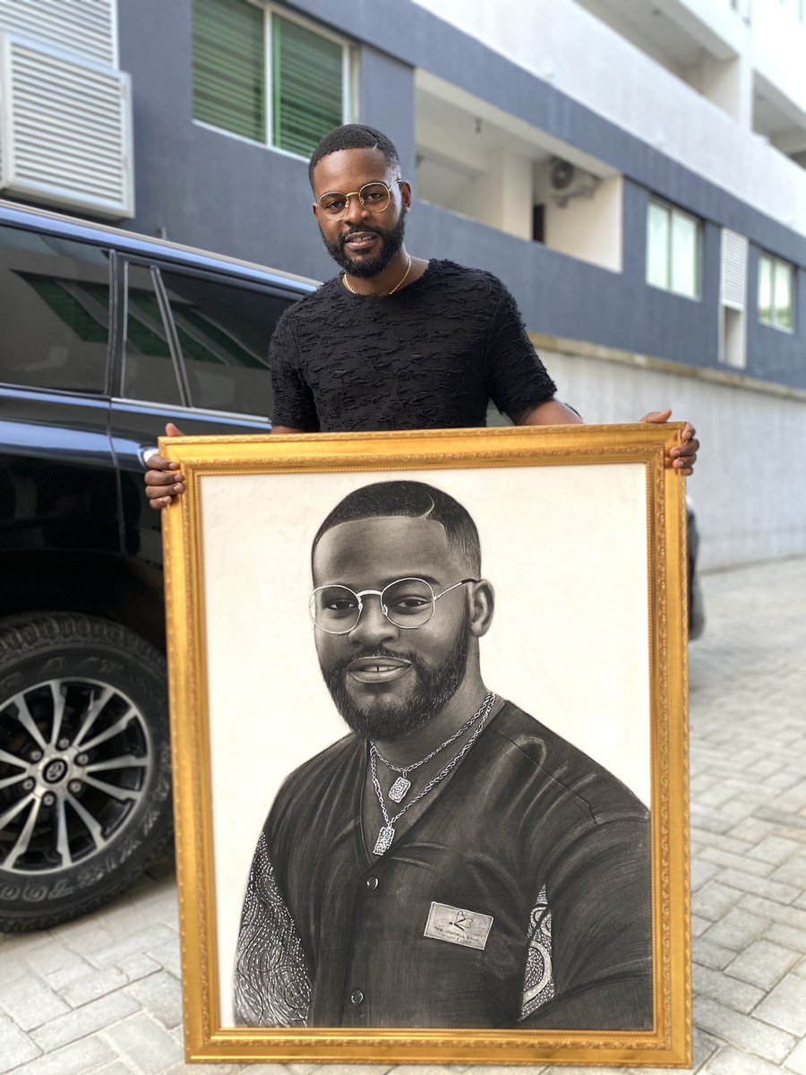 Presented an artwork I made of the Boss <a href="/falzthebahdguy/">Bop Daddy</a> 🙌🙌