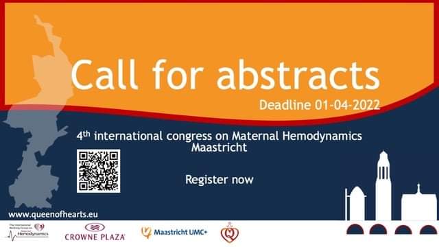 Call for abstracts! #MaternalHemodynamics #preeclampsia #hypertensie #cardiovascular #Maastricht