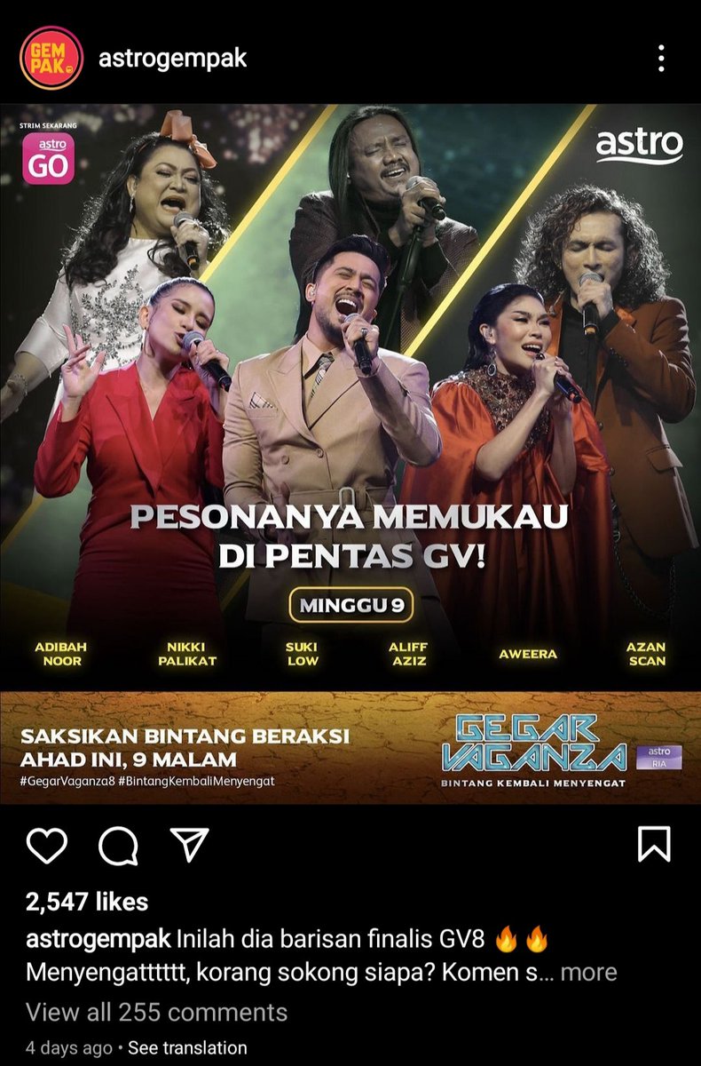 MohammadAiman01's tweet photo. Astro dh rancang, kite je yg lalai. ni posting astro sebelum final GV.. haha..susunan gambar tu dh betul gilerr..hahaha
#gegarvaganza2021 #GegarVaganza8 #gv8 https://t.co/eWGp1m5DKW
