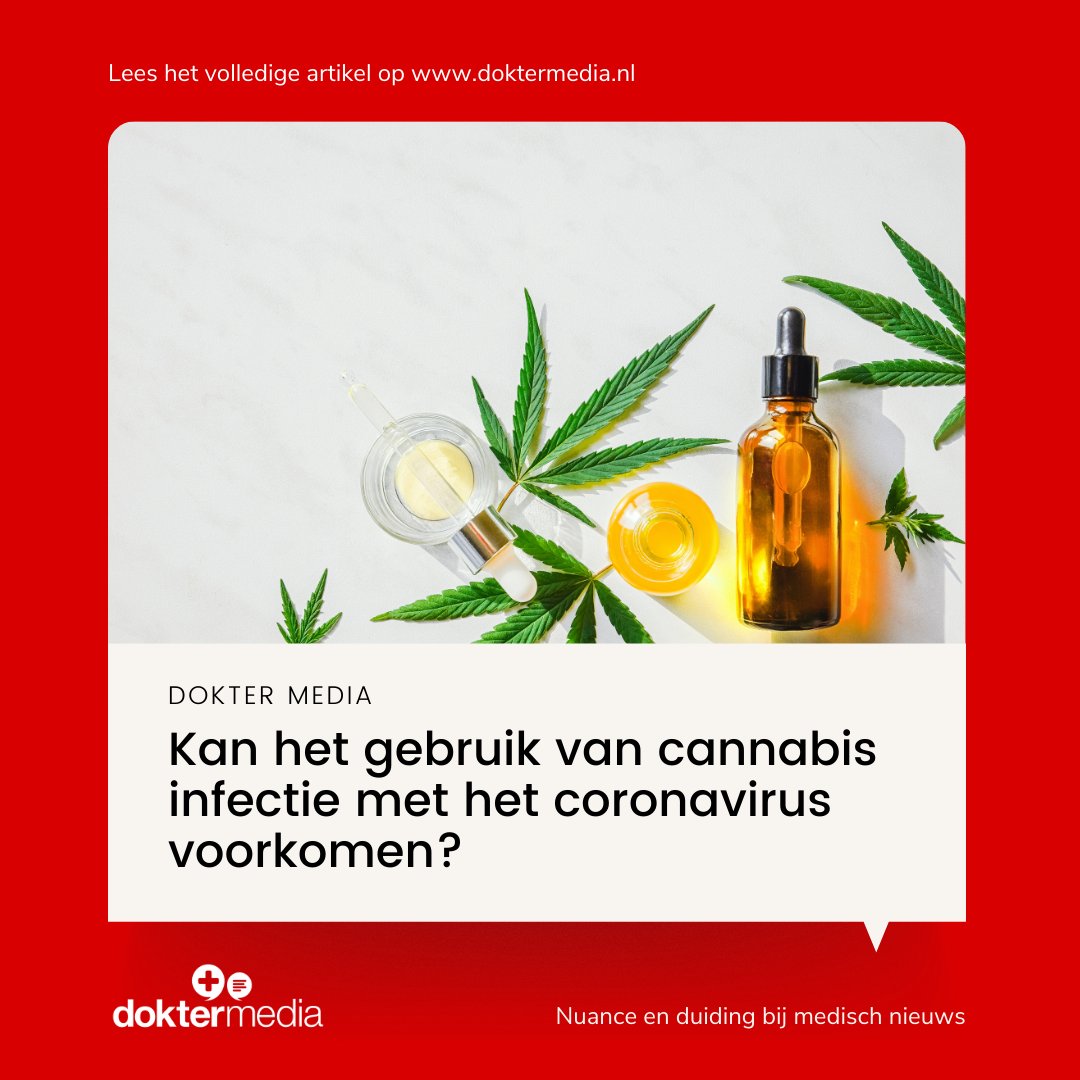 DokterMediaNL's tweet photo. Onder meer @telegraaf en @Metro schrijven dat gebruik van #cannabis infectie met het #coronavirus kan voorkomen. Die conclusies zijn gebaseerd op onderzoek waar nog vele kanttekeningen bij te plaatsen zijn: https://t.co/T5PlvOXRif #doktermedia #medischnieuws https://t.co/gGEIR6AzV2