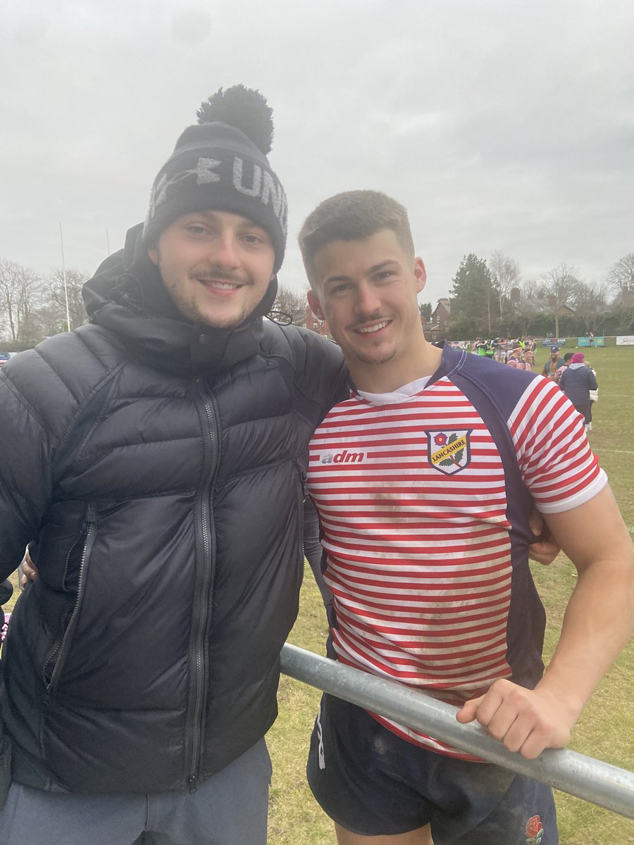LeeSharon71lee's tweet photo. Great day yesterday watching @Tomlee88603852 in the @lancashirerugby U20’s  Game against Cheshire 🏉🌹
.
Fantastic view of the game from the @Anselmians clubhouse .
@NextGenXV #tommytash https://t.co/Rrzmv96Qzj