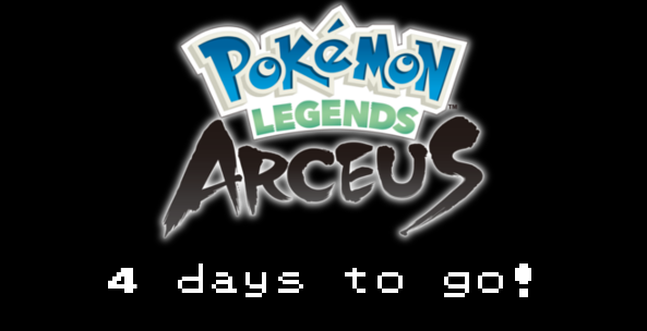 Poke_Countdown's tweet photo. 4 days until the release of Pokemon Legends: Arceus! https://t.co/v3v5SQbCoN