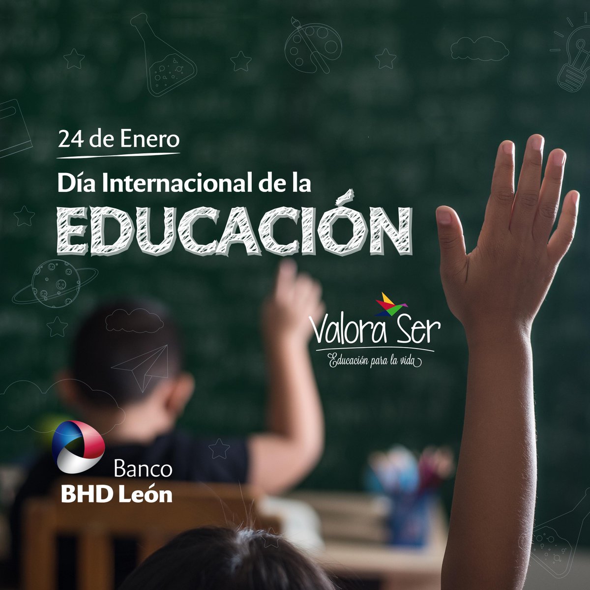 BancoBHD's tweet photo. Soñamos con que toda la juventud obtengan una educación en valores a través de #ValoraSer. En el Día Internacional de la Educación, recordamos el camino que hemos recorrido para hacer este sueño realidad, aportando a nuestra sociedad una educación para la vida.
#EfeméridesBHDLeón https://t.co/qMQ5cfICUn