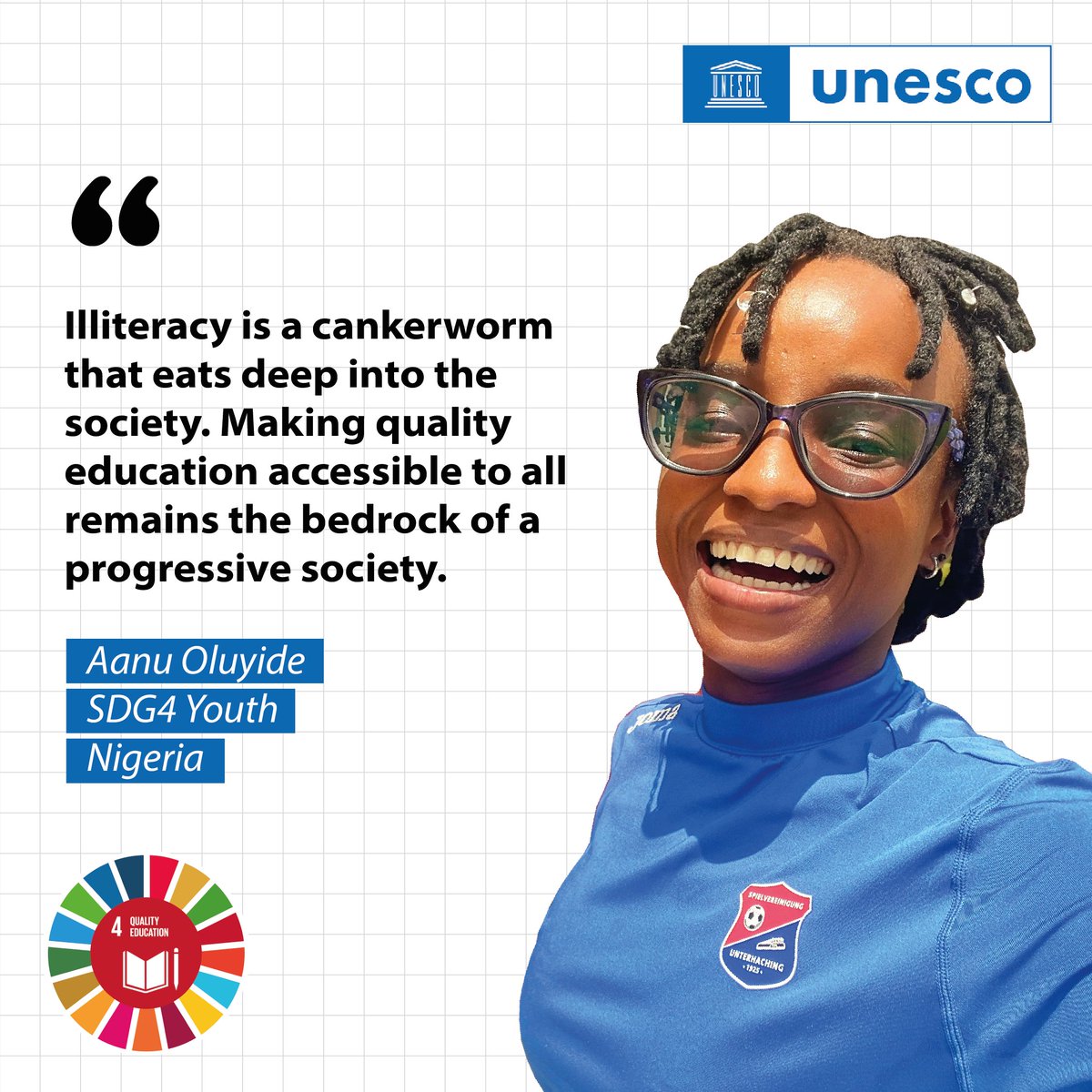 Changing Course, Transforming Education. We all can do it. 
#SDG4Youth #YouthVoicesForEducation #EducationDay #PowerEducation #InternationalEducationDay
#Education2030 

Follow @Education2030UN for more updates.
