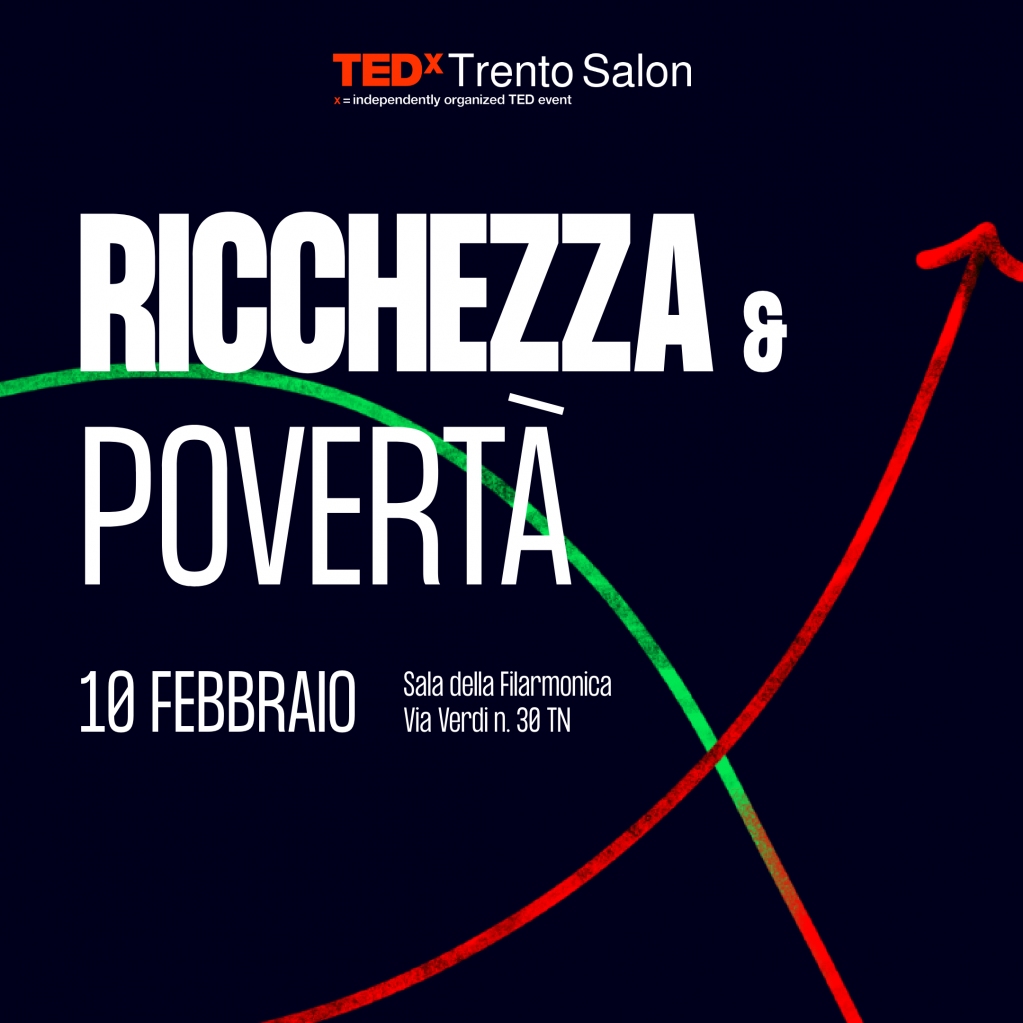 ❌ #TEDxTrento
💡Idee che meritano di essere condivise 
📆 10 febbraio ore 18.00
Hai un appuntamento con le idee che meritano di essere condivise.
❌Ti aspettiamo 🤓
#TEDx #TED #Trento #Salon #10febbraio #ricchezza #povertà #idee #condivisione #interesse
 eventbrite.it/e/biglietti-te…