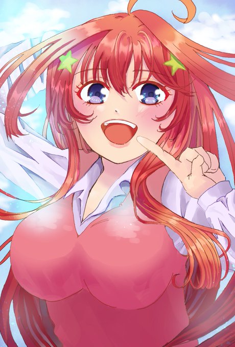 aki♡piiさんがTwitterに投稿した中野五月(五等分の花嫁)のイラスト。