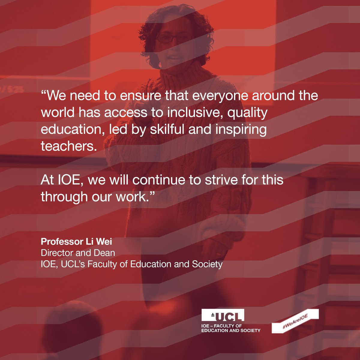 Happy International Day of Education! #IDE2022
IOE Director <a href="/professorliwei1/">Li Wei 李嵬</a> has a message about education's transformative power.
#WeAreIOE #EducationDay