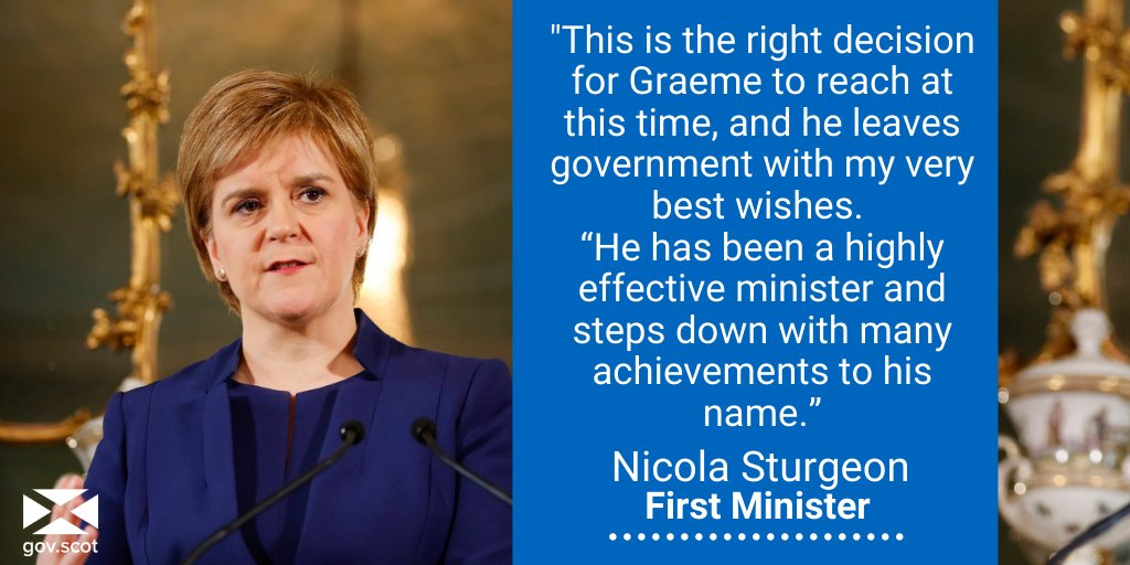 The First Minister thanks Graeme Dey for his work as Transport Secretary