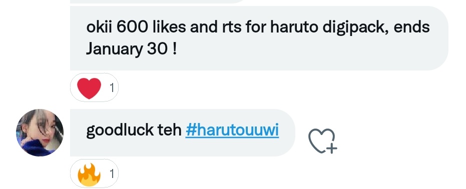 ctrlsahi's tweet photo. hi friends ! this is my firstime trying my luck here, i got rt deal from @bydfits for a haruto digipack (600 rts &amp; likes) a like and rt would be a big help and will appreciate it vv much !! tysm 💗 https://t.co/MhaHiPYq9g