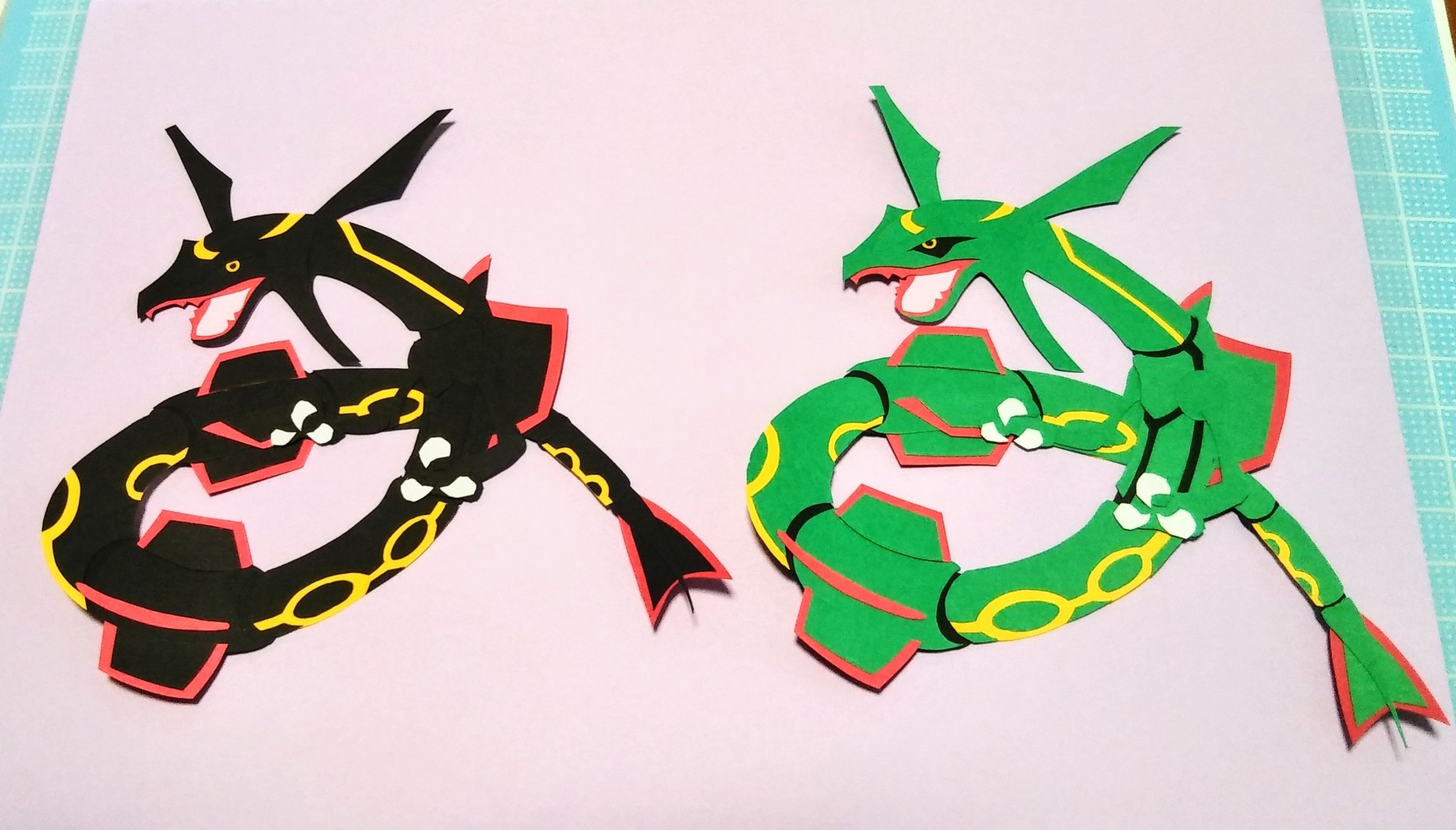 77 なな 画用紙と折り紙でポケモンの切り絵を作ってます 過去作品でごめんなさい 誰か優しい人が拡散してくれてフォロワーさんが増えるらしいけど別に増えなくても良いから見るだけ見て欲しい カイオーガ レックウザ グラードン ヌオー ウパー