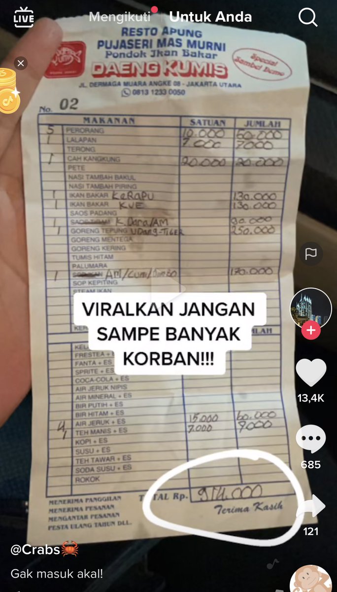 txtdrjkt's tweet photo. Jakut nih. Ad yg pernah? https://t.co/u2WDm9KAGI