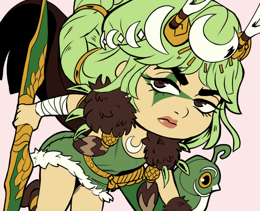 NerdyLazorz's tweet photo. I gave Athena a nose ring, because why not, yknow? 
Now I've just gotta shade these- https://t.co/TDsKQI83ZC