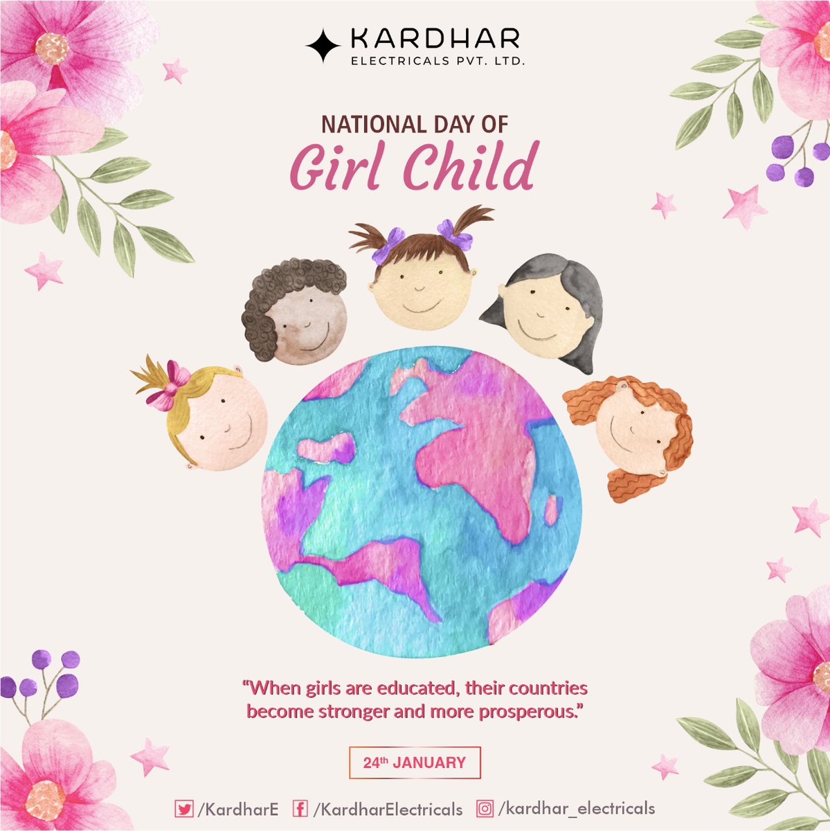 KardharE's tweet photo. To save a girl is to save generations.
Happy National Girl Child Day!

#nationalgirlchildday #savegirlchild #savegirls #womenempowerment #india #kardharElectricals #Udaipur https://t.co/lq6veNXrv6