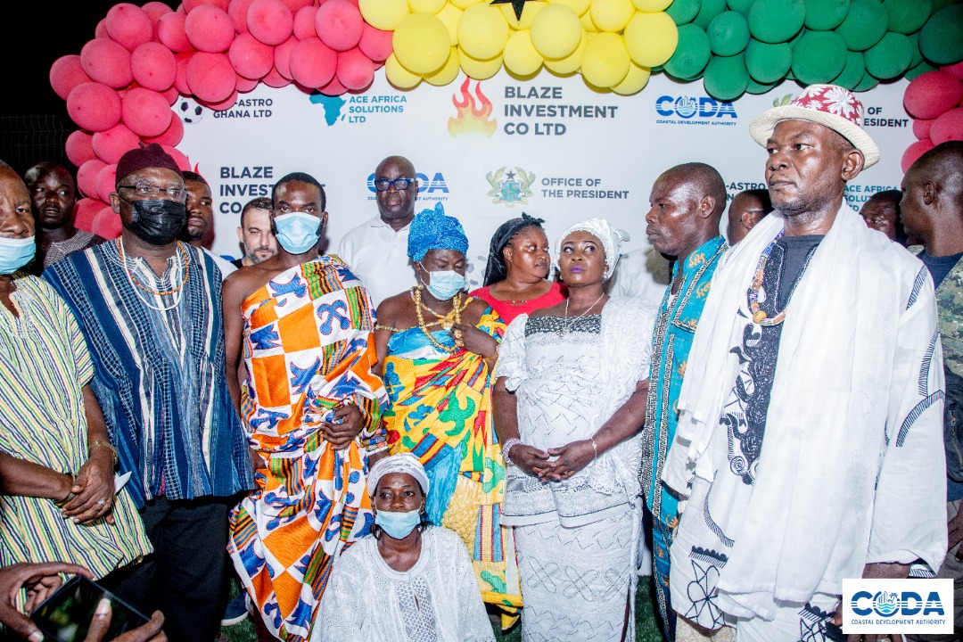 CoastalDevelop2's tweet photo. *CODA COMMISSIONS, HANDS OVER ASTROTURF TO ABOFU COMMUNITY* 
The Deputy Chief Executive Officer of CODA in charge of Greater Accra Region, Mr. Kingsley Karikari-Bondzie has commissioned and handed over an astroturf pitch to the Abofu community in the Okaikoi North Municipality. https://t.co/UKeYoiGhNq