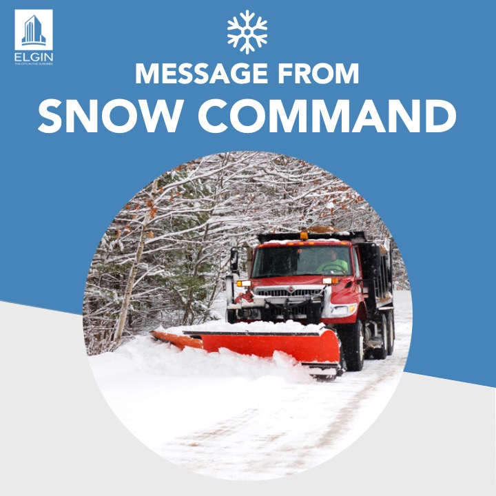 ElginIL's tweet photo. MESSAGE FROM #ElginIL #SNOWCOMMAND: We received 3.2" Sat into Sun. Another system moved in overnight + it will bring an add'l 1.5-3" of snow by early afternoon. Drivers have been in their routes since 3AM working to keep streets passable. DRIVE SAFE. ❄️🌨❄️🌨 https://t.co/pksqlGMtLM
