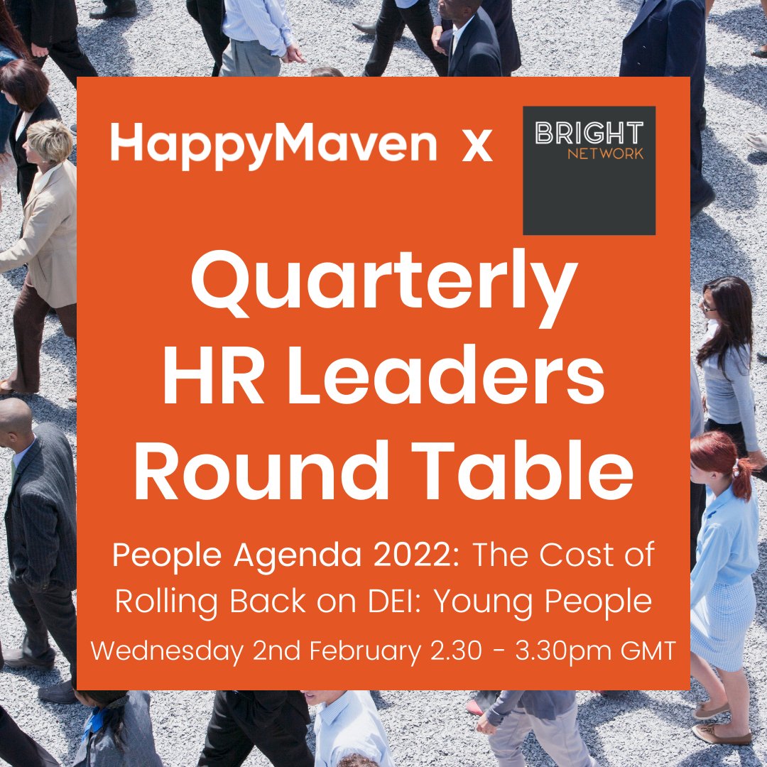 happymaven's tweet photo. Good business starts with your people.
Gain a well-rounded view of the #FutureOfWork with HR Leaders Event 'The Cost of Rolling Back on DEI in the Workplace: Young People', a priority event if you plan to welcome #FutureWorkforces.
https://t.co/eCi1bexw2V
#DEI @brightnetwork https://t.co/l79gdMkIdM