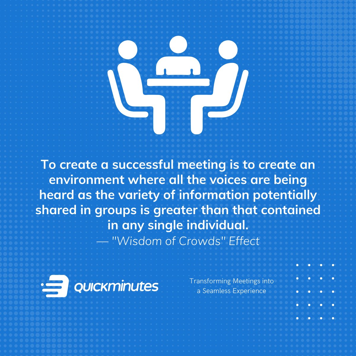 quick_minutes's tweet photo. Humans have always attempted to make meetings more efficient. However, we accidentally create dreadful meetings that arenβt productive.
Use QuickMinutes to plan your meetings in advance.
Tell us how do you plan your meetings.
#QuickMinutes #Meetingtechnology #ProductiveMeetings https://t.co/A1dLtf9mCO