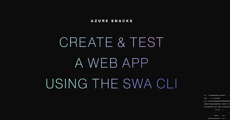 olivierleplus's tweet photo. I am launching a new series of short videos on Azure called #AzureSnacks! 🦝
The first 2 vidéos are about @AzureStaticApps but videos on Data, AI and  more are coming 😉

See the playlist here: https://t.co/x4I0KMxWmH