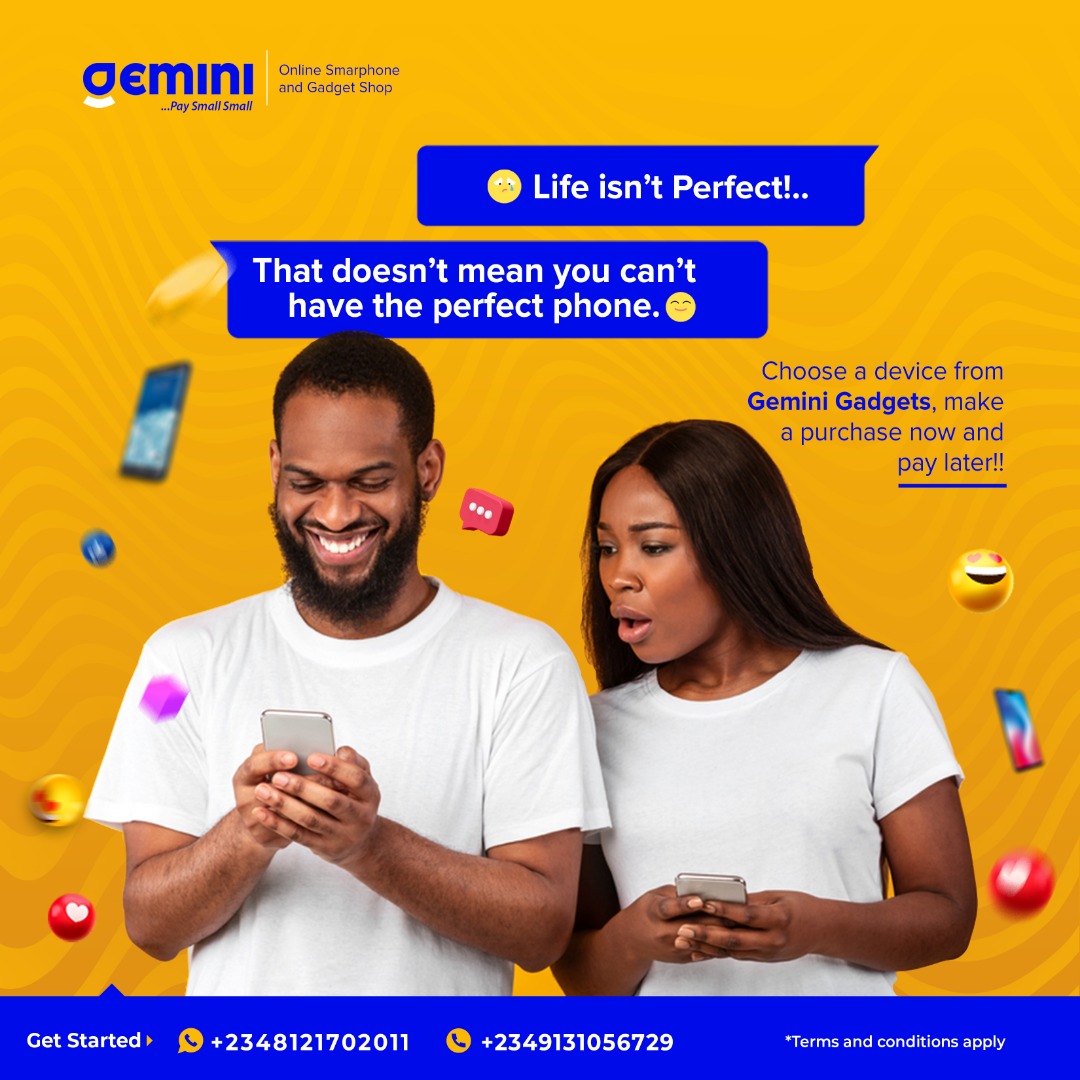 Have you ever wanted a device but couldn’t pay for it all at once? We know how that feels😔.

With us, customers can buy a phone today and in installments. Say goodbye to saving for months before getting that device you need, shop now get your device today!!!
#geminigadgets