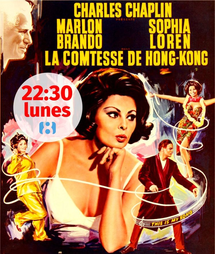 la8mediterraneo's tweet photo. Disfruta del brillante filme ‘La condesa de Hong Kong’ esta noche en @la8mediterraneo 🍿😄

Charles Chaplin propone una dinámica y conmovedora comedia de fino humor combinada con romance, donde Marlon Brando y Sophia Loren registran actuaciones sobresalientes. 

¡Te esperamos! 📺 https://t.co/gUQj8hL45f