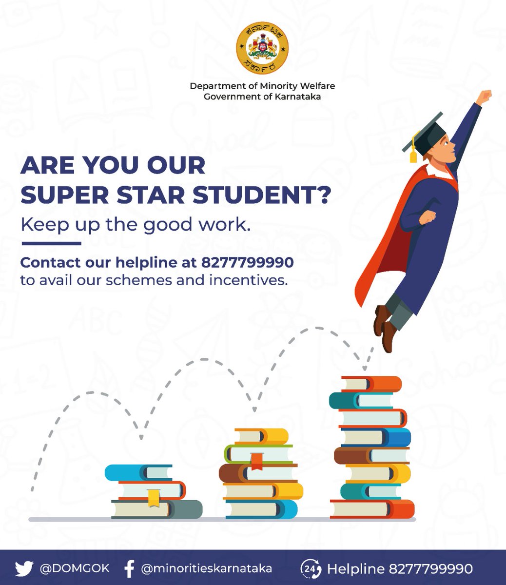 DOMGOK's tweet image. ನೀವು ಅಲ್ಪಸಂಖ್ಯಾತರ ಸಮುದಾಯದ ವಿದ್ಯಾರ್ಥಿಯಾಗಿದ್ದೀರಾ ಮತ್ತು ಅಧ್ಯಯನದಲ್ಲಿ ಉತ್ತಮವಾಗಿದ್ದೀರಾ? ಹಾಗಿದ್ದಲ್ಲಿ ನಿಮಗೆ ಲಭ್ಯವಿರುವ ವಿದ್ಯಾರ್ಥಿವೇತನಗಳು ಮತ್ತು ಪ್ರೋತ್ಸಾಹಕಗಳ ಬಗ್ಗೆ ತಿಳಿಯಲು ನಮ್ಮ ಸಹಾಯವಾಣಿಯನ್ನು ಸಂಪರ್ಕಿಸಿ. 
#minoritystudents #minorityscholarship