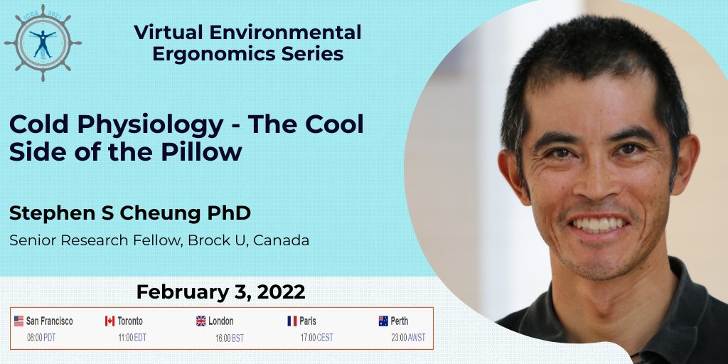 ICEE2024 (@icee2024) on Twitter photo #vICEE #envtphys webinar Season 3 continues with co-founder <a href="/EELBrock/">Stephen Cheung</a> giving a keynote talk on cold physiology. As always free reg'n.
Thursday Feb 3 1100/1600/1700h Toronto/London/Paris.
Date & venue for live #ICEE2022 announcement then too!
us02web.zoom.us/webinar/regist… #vICEE #envtphys webinar Season 3 continues with co-founder <a href="/EELBrock/">Stephen Cheung</a> giving a keynote talk on cold physiology. As always free reg'n.
Thursday Feb 3 1100/1600/1700h Toronto/London/Paris.
Date & venue for live #ICEE2022 announcement then too!
us02web.zoom.us/webinar/regist…