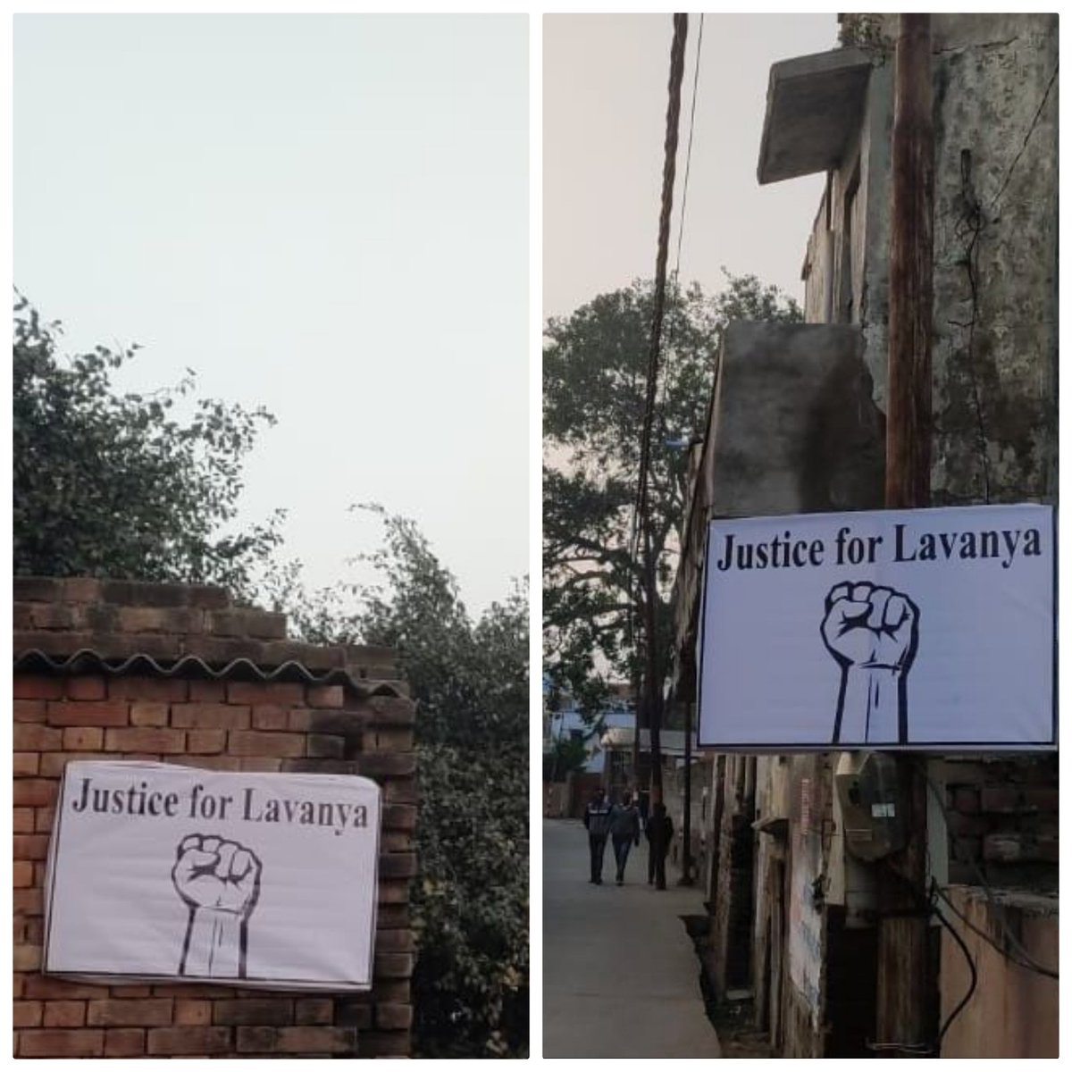 AskAnshul's tweet photo. Justice for Lavanya.

Permission for rally rejected due to Covid, so put hoardings.

Voice for her Justice should spread across nation. https://t.co/VGvtKvYypl