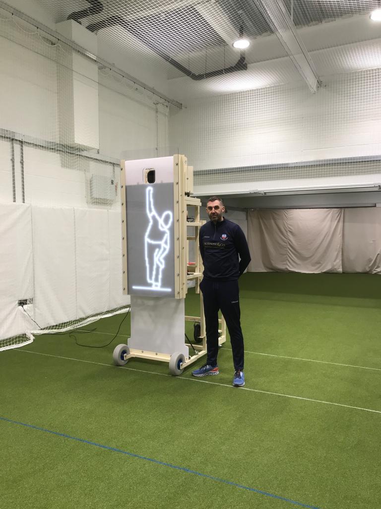 Cricket Director <a href="/curtly35/">Robert Maggs</a> with our three new bowling machines  by <a href="/BOLABallMachine/">BOLABallMachines</a> Truman, Merlin and Professional. Looking forward to the first coaching sessions later this week.