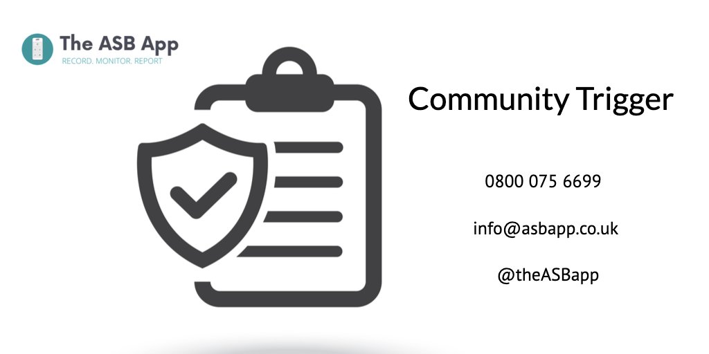 theASBapp's tweet image. We all know the importance of the #CommunityTrigger that is designed to put #victims first and allow their voices to be heard - we're currently working with two #localauthorities to include functionality around the CT within @theASBapp ⭐️ #ASB #housingassociations #ukhousing
