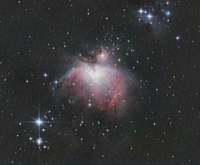 Hoy en #cielosESA...

<a href="/luis_osa/">Luis Osa (Astrofotografía) 🔭📸</a> nos envía esta bonita imagen de la nebulosa de Orión desde #Madrid

¡Muchas gracias <a href="/luis_osa/">Luis Osa (Astrofotografía) 🔭📸</a> por tu foto!

Etiqueta tus 📸 📸 con #cielosESA