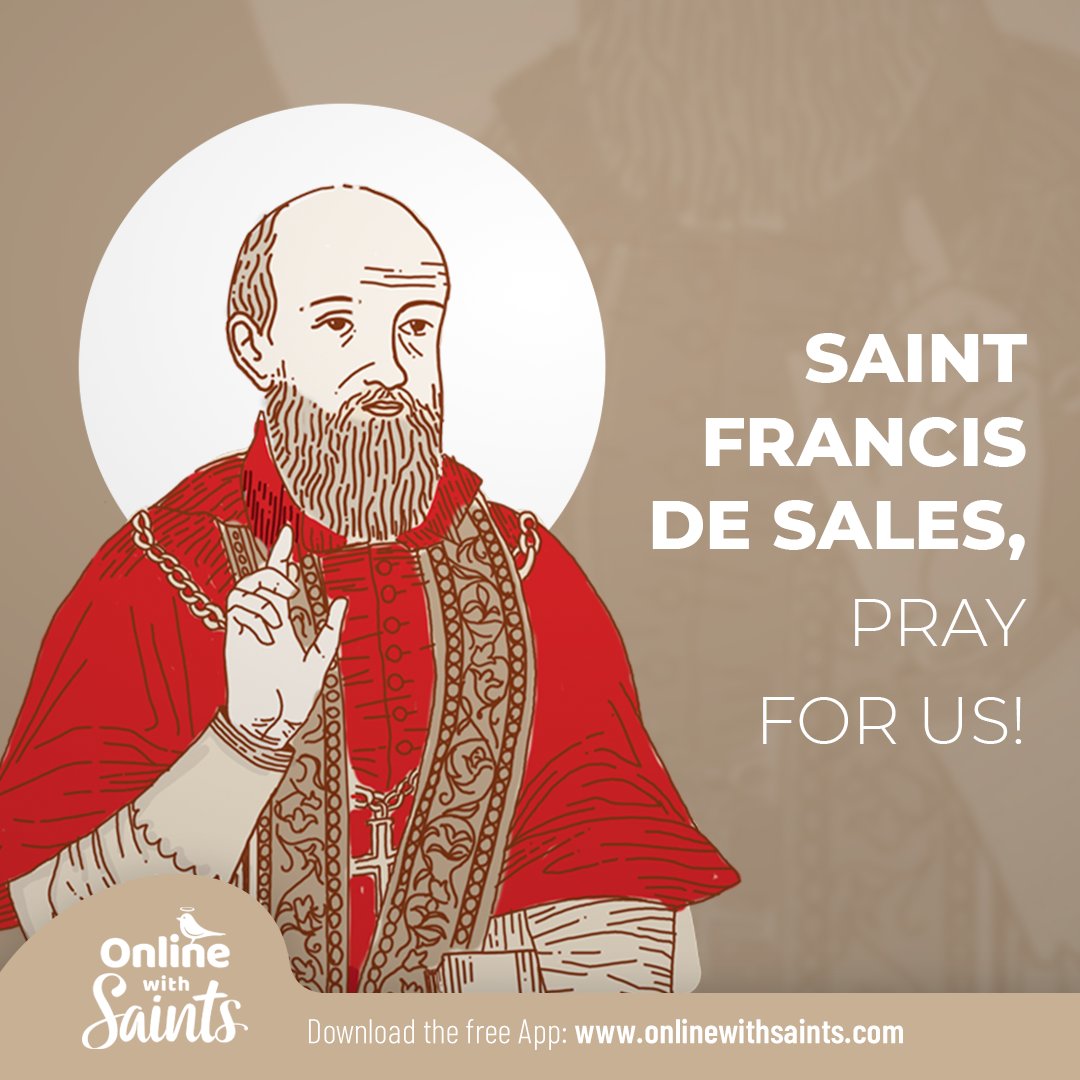 😇 #SaintOfTheDay 🙏
Saint Francis de Sales, pray for us!

#CatholicSaints #OnlineSaints #Santos #SantosCatolicos #StFrancisdeSales  #TwGOD