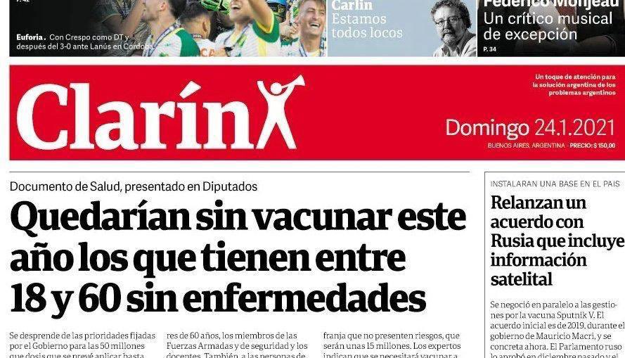 nkreplak's tweet photo. Tapa de hace un año. No había transcurrido un mes de la campaña de vacunación pero ya instalaban miedo y angustia y preocupación. Terminamos el 2021 con vacuna LIBRE y FEDERAL para todas y todos y con millones de menores de 18 que iniciaron su esquema. Dato mata relato. https://t.co/yGFqt6QvCP