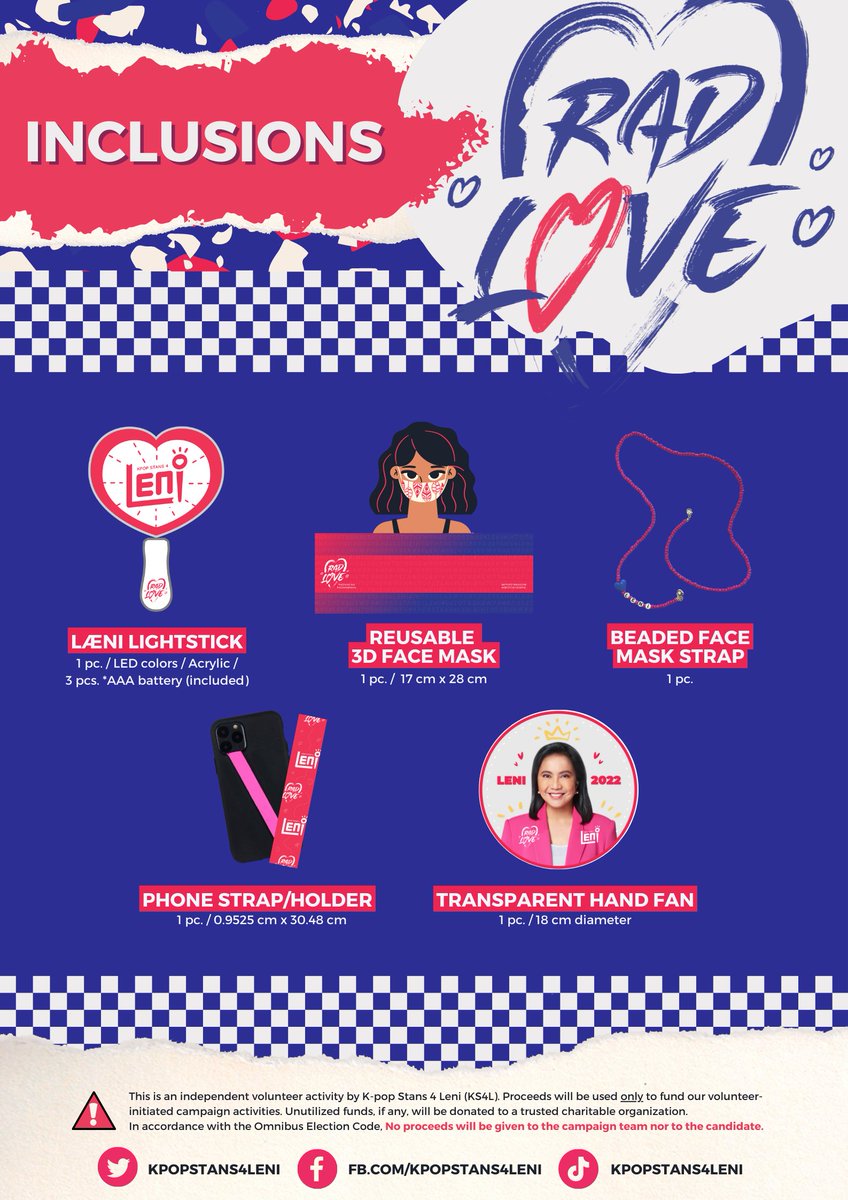 KPOPSTANS4GG's tweet photo. WTS/LFB
PH 🇵🇭 ONLY

#RadLove: The KS4L Merch Kit

PRICE: Php 550 + LSF
DOO/DOP: 02.07.2022
MOP: PAYO, BPI/GCASH
MOD: GGX/J&amp;T, Lalamove/Grab

❗️100 lucky buyers will get officially SIGNED photocards (random)

ORDER HERE: https://t.co/QOATJS6qyP

#IntoTheNewPH
#KpopStans4Leni https://t.co/HcXbnncPMt
