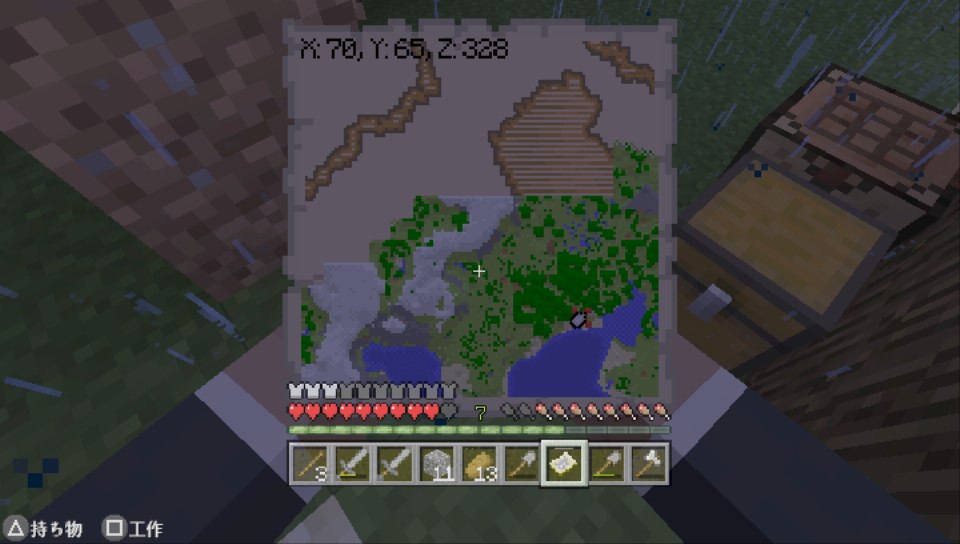 Hill Pa Twitter Vita版マイクラで 前のデータを使って宝の地図をげっちゅ 今の私なら水中呼吸なくても海底遺跡 を 目視で見つけられる で 辿ってきたら自分の置いたチェストがあるわけ 8倍数の座標を掘っても無し でもクリーパーの爆破の埋め立てが文字数