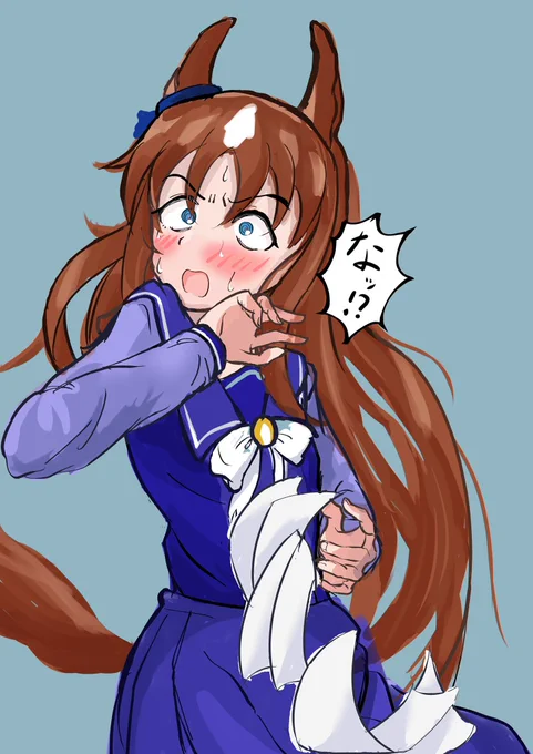 グラスワンダーに変なこと言って大和撫子らしからぬリアクションさせたいイラスト#ウマ娘 