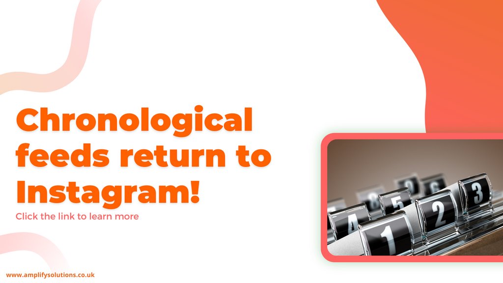 letsgoamplify's tweet image. Have you heard that Instagram is bringing back chronological feeds? No problem if you haven’t, we’ve covered the essential details in our latest blog.

Read it here: amplifysolutions.co.uk/2022/01/24/ins…

#chronological #igupdate #uxfeatures