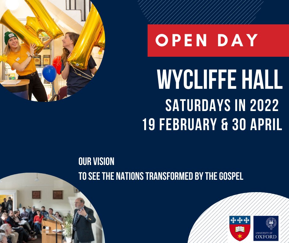 Book now: wycliffe.ox.ac.uk/open-days-and-…