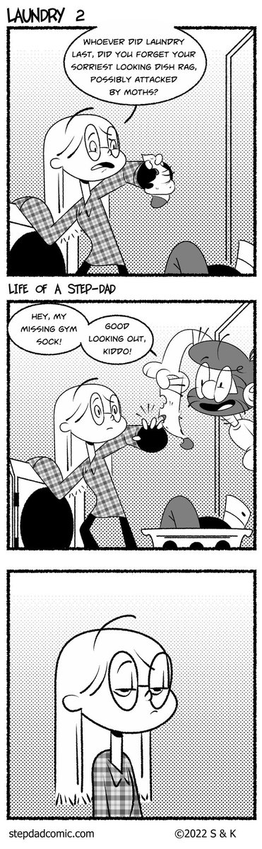 heroinstitute's tweet photo. Some people think I might need new socks, but I think the old ones are working adequately enough!

https://t.co/VnGJY7uKo2

#webcomics #comics #webtoons #LifeOfAStepDad #SliceOfLife #JournalComic #stepdad #kiddo #laundry #GymSocks #DishRag https://t.co/8820BXouas