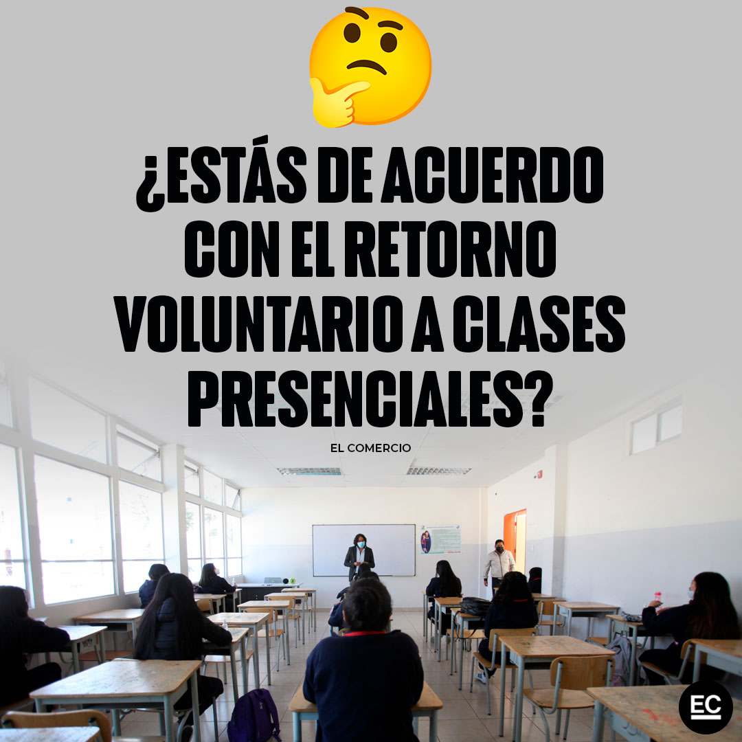 elcomerciocom's tweet photo. Desde este lunes 24 de enero del 2022 los planteles educativos que tengan aprobado su Plan Institucional de Continuidad Educativa (PICE) retornan a clases presenciales voluntarias. Hay posturas divididas » https://t.co/d41OXJgCuU https://t.co/ndN0QjvwFR