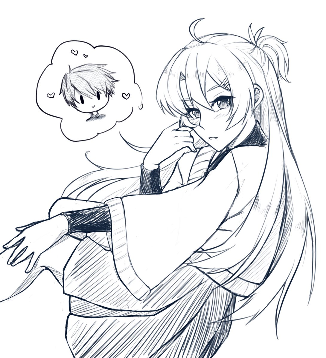 I forgot to post this here
Sketched <a href="/plshidemestill/">saify✨</a> ‘s MC, Rey
She cute 💕
#obeymemc