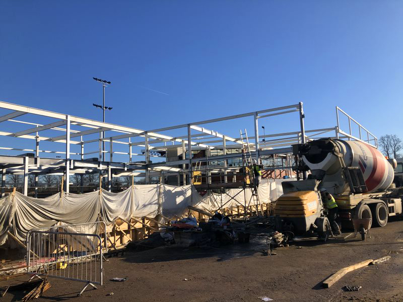 We have some great new progress photos from Palmer Park, <a href="/ReadingCouncil/">Reading Borough Council</a> . The steel structure is almost completed and the sprayed pool has received the last concrete wagon. We are ready to start up the first floor and roof before the end of this month!