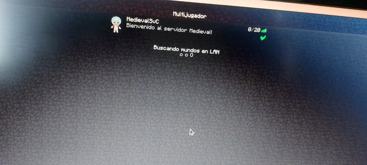 —— Se acaba de crear un servidor de Minecraft con mods. 🤙 —— (está captura es de ayer).